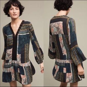 Anthropologie patchwork lace dress
